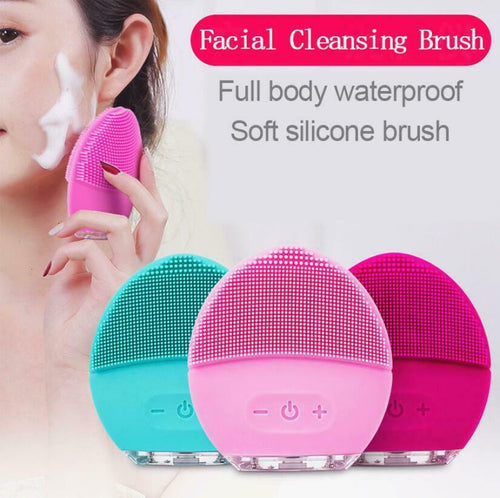 Mini Silicone Face Brush with Facial Cleansing Foreoing Silicone Face Massager for Deep Cleansing, Blackhead & Makeup Remover